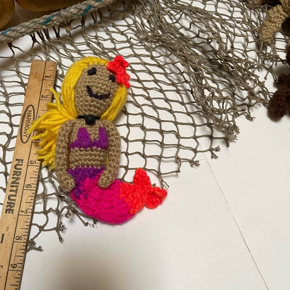Crochet Mermaid Doll Ornament Lava Bead Essential Oil Diffuser SK - Picture 3 of 3